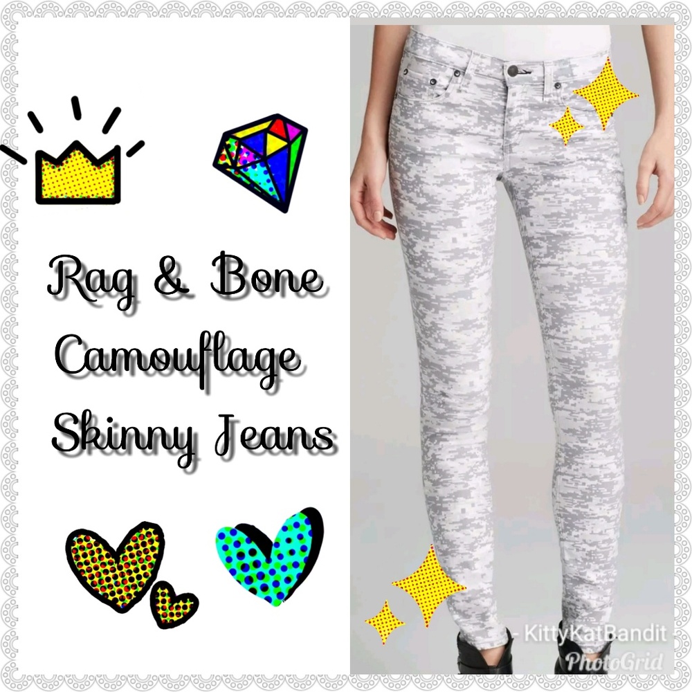Rag & Bone Camouflage Skinny Jeans Size 23